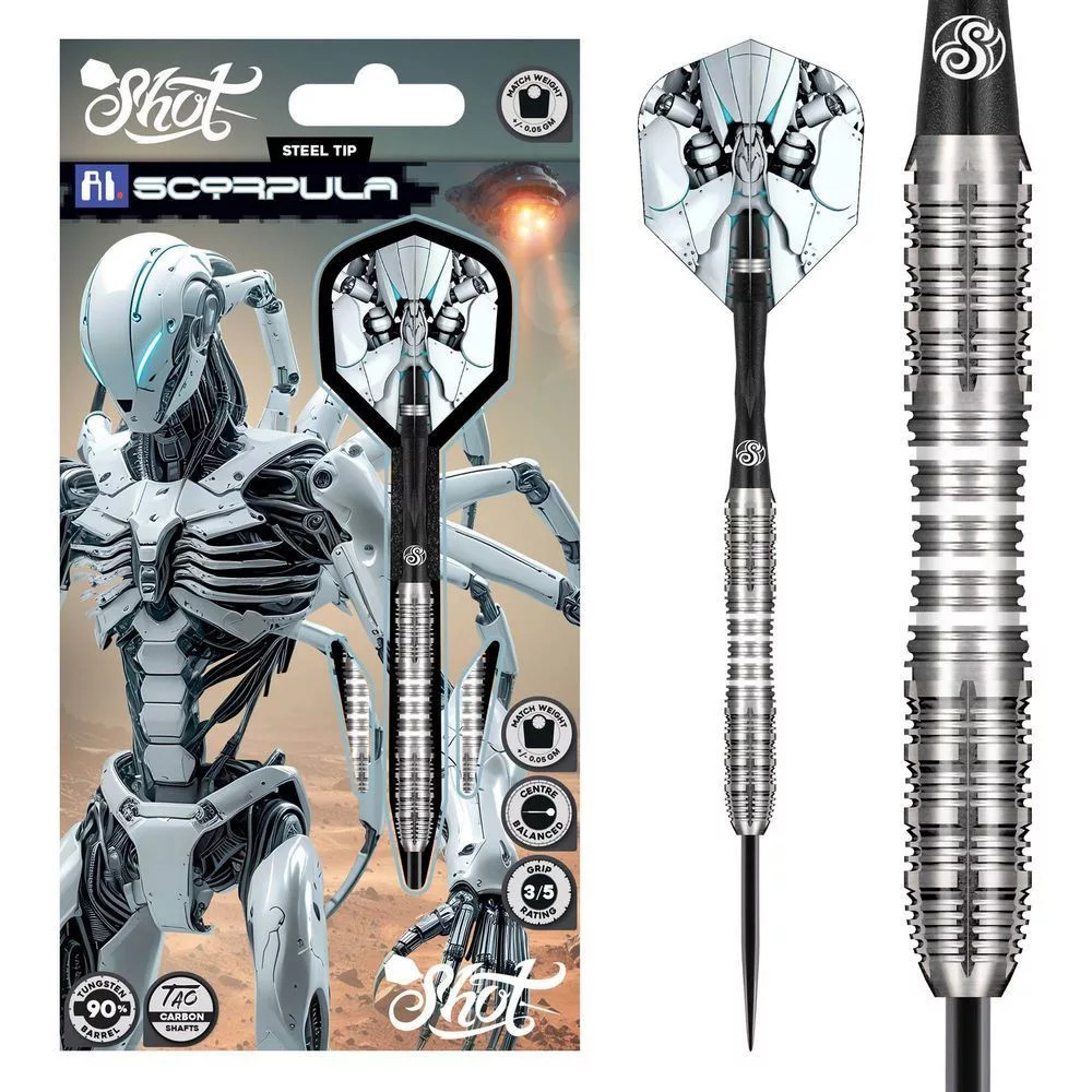 Darts szett steel Shot AI Scorpula 24g, 90%